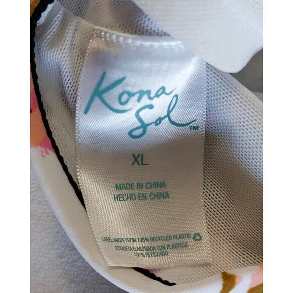 Kona Sol One Piece Swimsuit Size XL Molded Cups Floral Tropical - Picture 3 of 3
